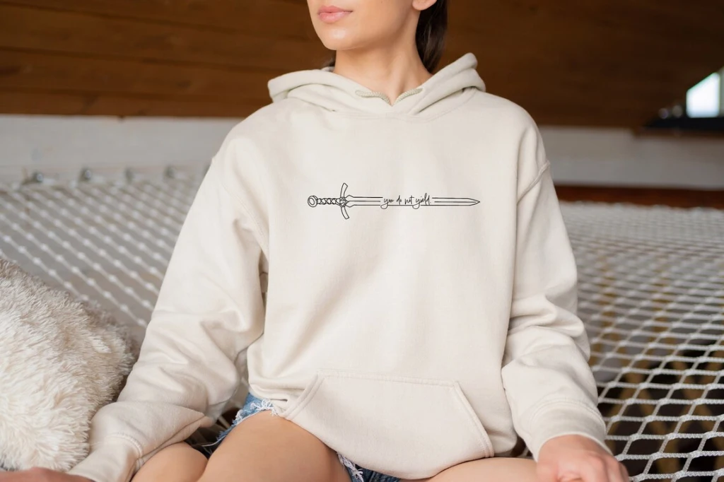 You Do Not Yield Hoodie, Acotar Velaris Hoodie, Sarah J Maas Hoodie,Velaris Starlight Sweater, City Of Starlight, Night Court Sweater; birthday and Christmas gift ideas for ACOTAR fantasy romance readers