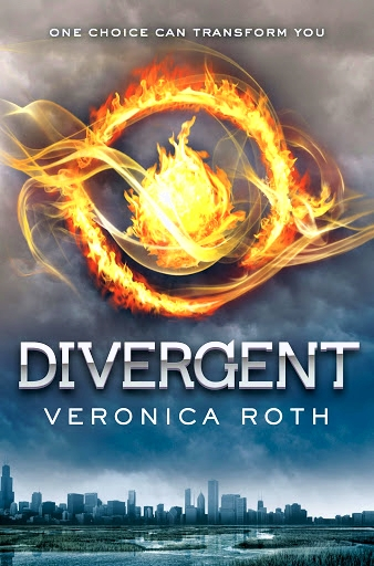 Divegent (Divergent, #1) by Veronica Roth book cover; The Best Books Ever blog