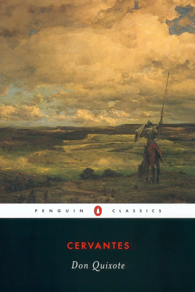 Don Quixote by Miguel de Cervantes Saavedra book cover; The Best Books Ever Blog