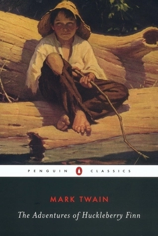 The Adventures of Huckleberry Finn by Mark Twain book cover; The Best Books Ever blog