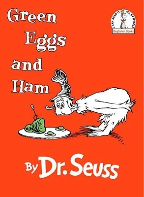 Green Eggs and ham by Dr Seuss book cover; The Best Books Ever blog