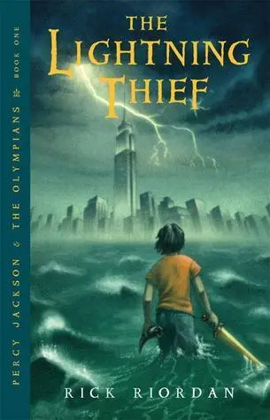 The Lightning Thief (Percy jackson and the Olympians, #1) by Rick Riordan book cover; The Best Books Ever blog