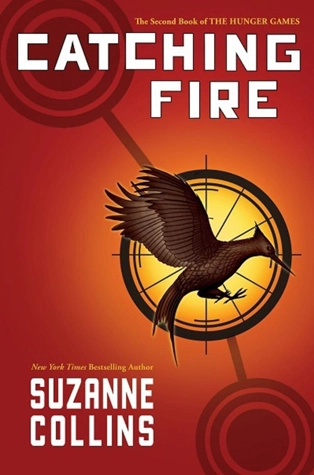 Catching Fire (The Hunger Games, #2) by Suzanne Collins romance book cover; best book boyfriends of all time book blog