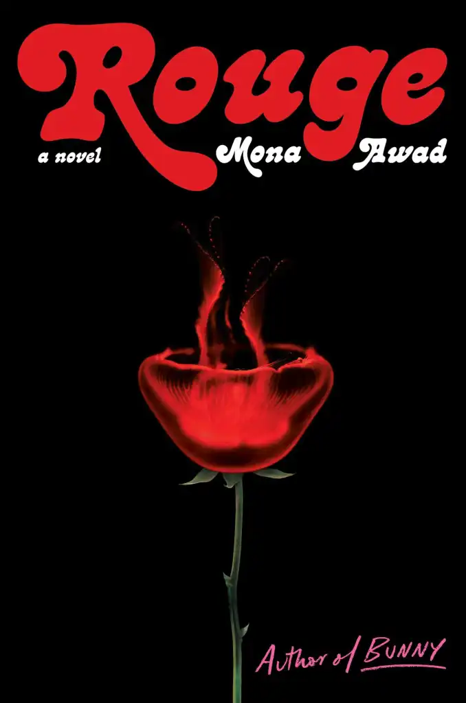 Rouge by mona Awad book cover; scariest new books of 2023 to read for halloween horror book blog