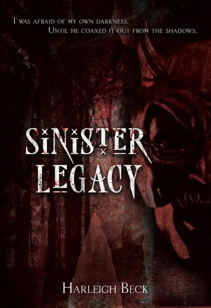 Sinister Legacy by Harleigh Beck book cover; top rated horror books of 2023 new for halloween book blog