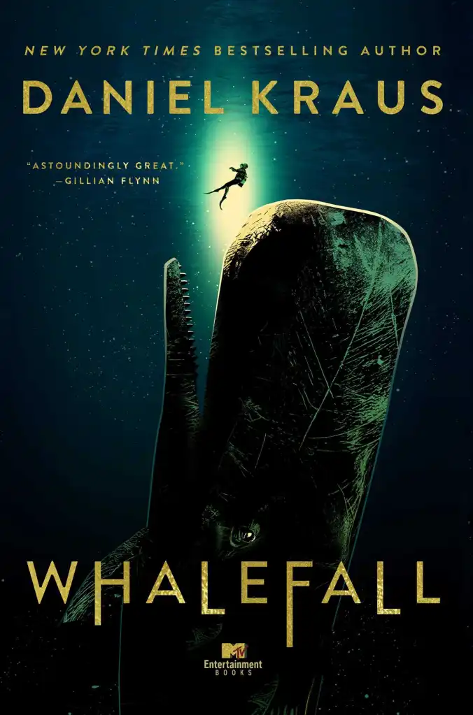 Whalefall by Daniel Kraus book cover; best scary novels of 2023 to read for halloween book blog