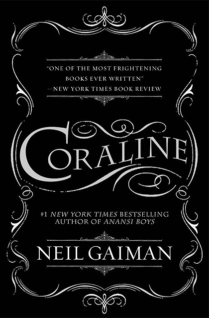 Coraline by Neil Gaiman book cover; best YA books of all time book blog