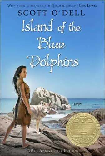 Island of the Blue Dolphins by Scott O'Dell book cover; best YA books of all time book blog