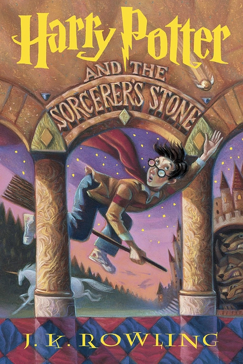 Harry Potter and the Sorcerer's Stone (Harry Potter, #1) by J.K. Rowling book cover; best YA books of all time book blog